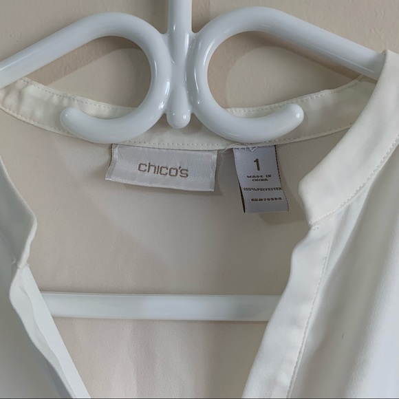 Chico's Asymmetrical Roll-Tab Tunic - Picture 3 of 9